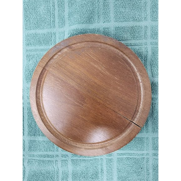 Vintage Goodwood Cheese Tray Glass Dome Wood‎ Base Holiday Decor Party - Picture 2 of 11